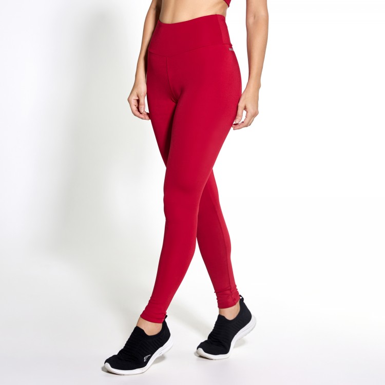 Calça Legging Active Poliéster Vermelha