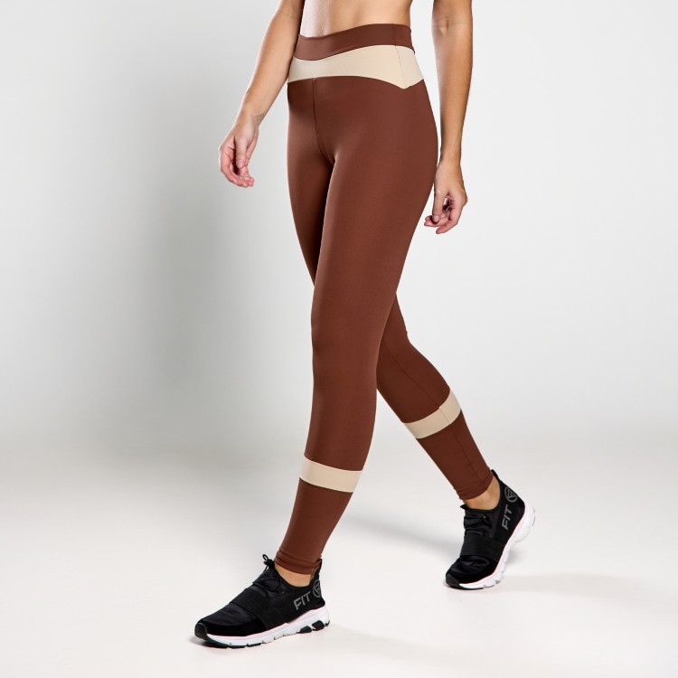 Calça Legging Poliamida Sky Café