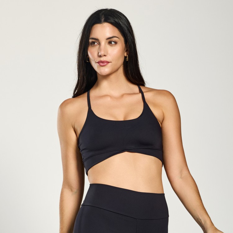 Top Fitness Poliamida Ritmo Preto