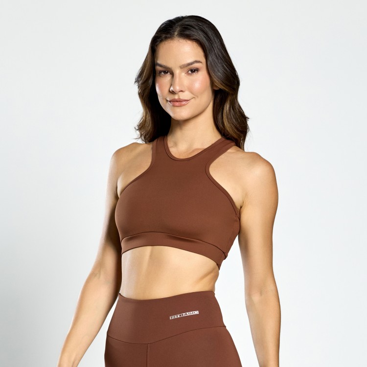 Top Fitness Poliamida Nadador Café