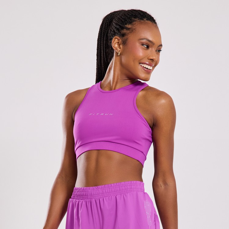 Top Fitness Poliamida Circuito Violeta