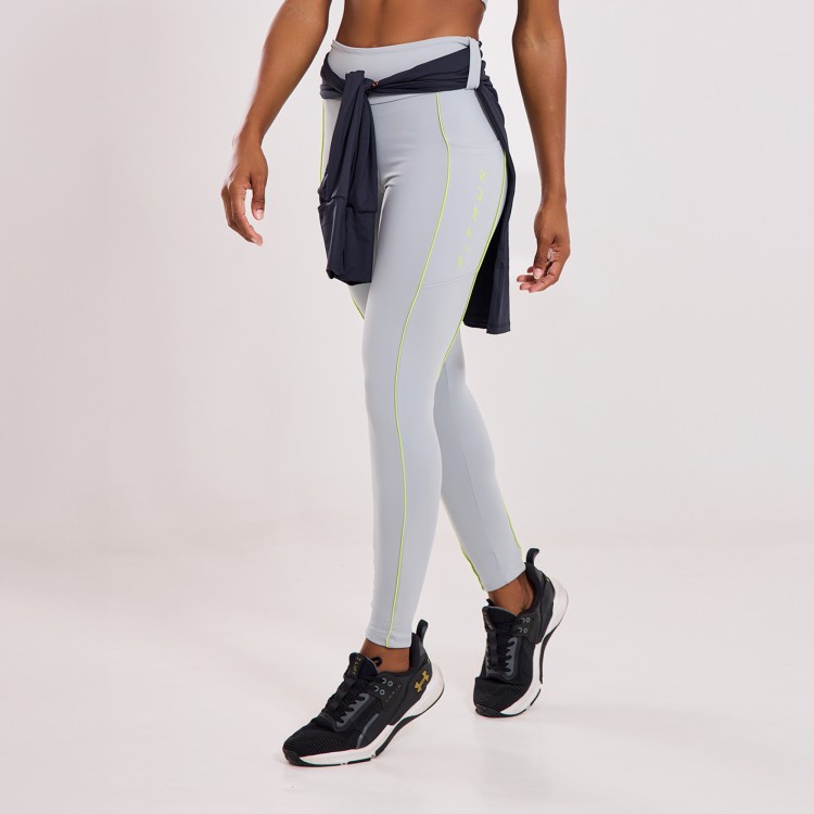 Calça Legging Poliamida Cadência Cinza Clara