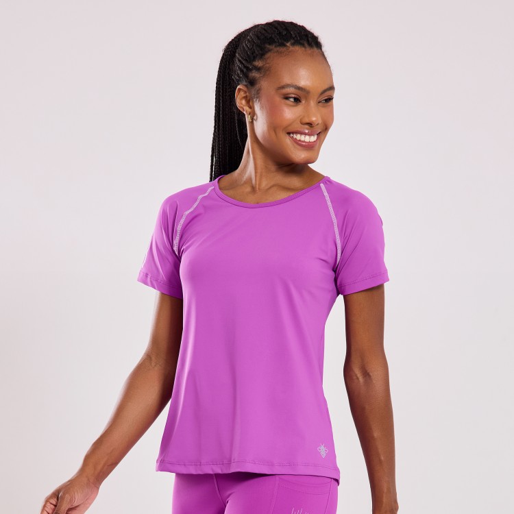 Blusa Fitness Raglan Pace Violeta