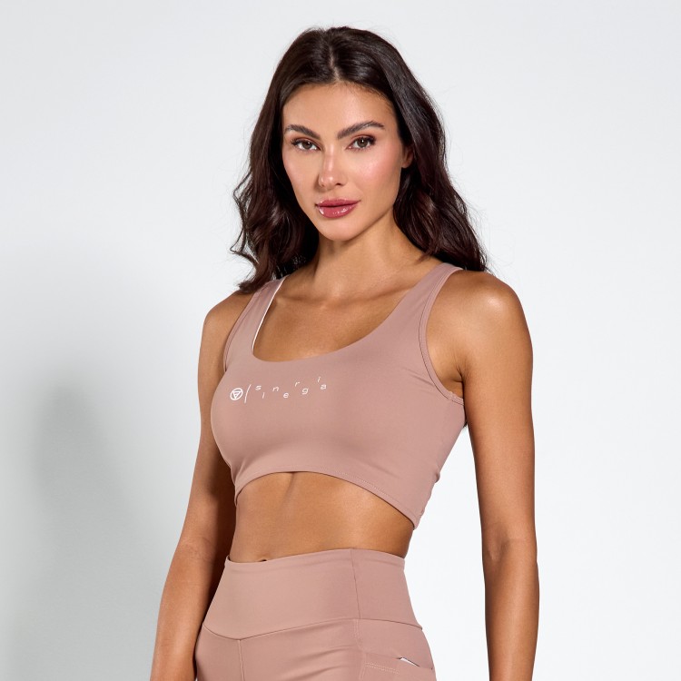 Top Fitness Poliamida Elo Sinergia Areia