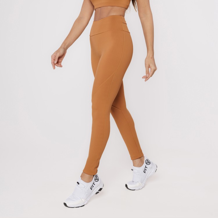 Calça Legging Poliamida Sem Gancho Amêndoa